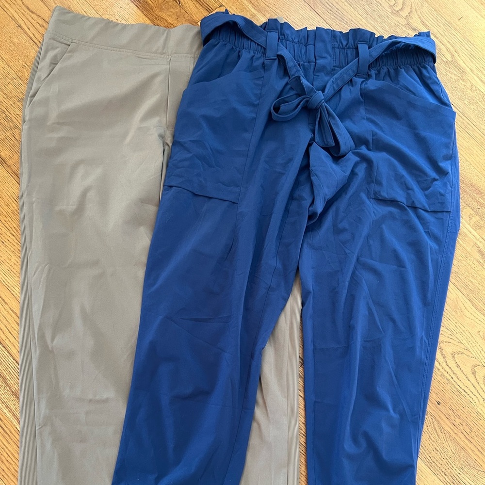 Bundle of 2 Athleta crop summer weight pant:  Brooklyn & Skyline Size 6